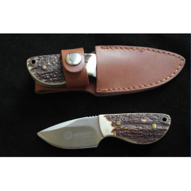 Boker thumb small straight knife antler handle knife UD05082 